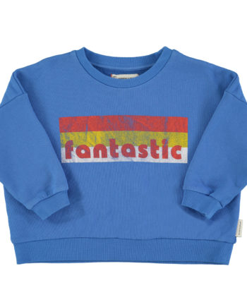 PIUPIUCHICK | sweatshirt | blue w/ "fantastic" print