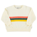 PIUPIUCHICK | sweatshirt | ecru w/ multicolor stripes print