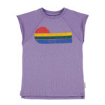 PIUPIUCHICK | t-shirt dress | purple w/ multicolor wave print