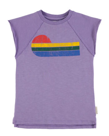 PIUPIUCHICK | t-shirt dress | purple w/ multicolor wave print