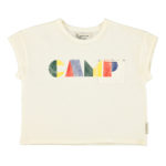 PIUPIUCHICK | t-shirt | ecru w/ multicolor "camp" print