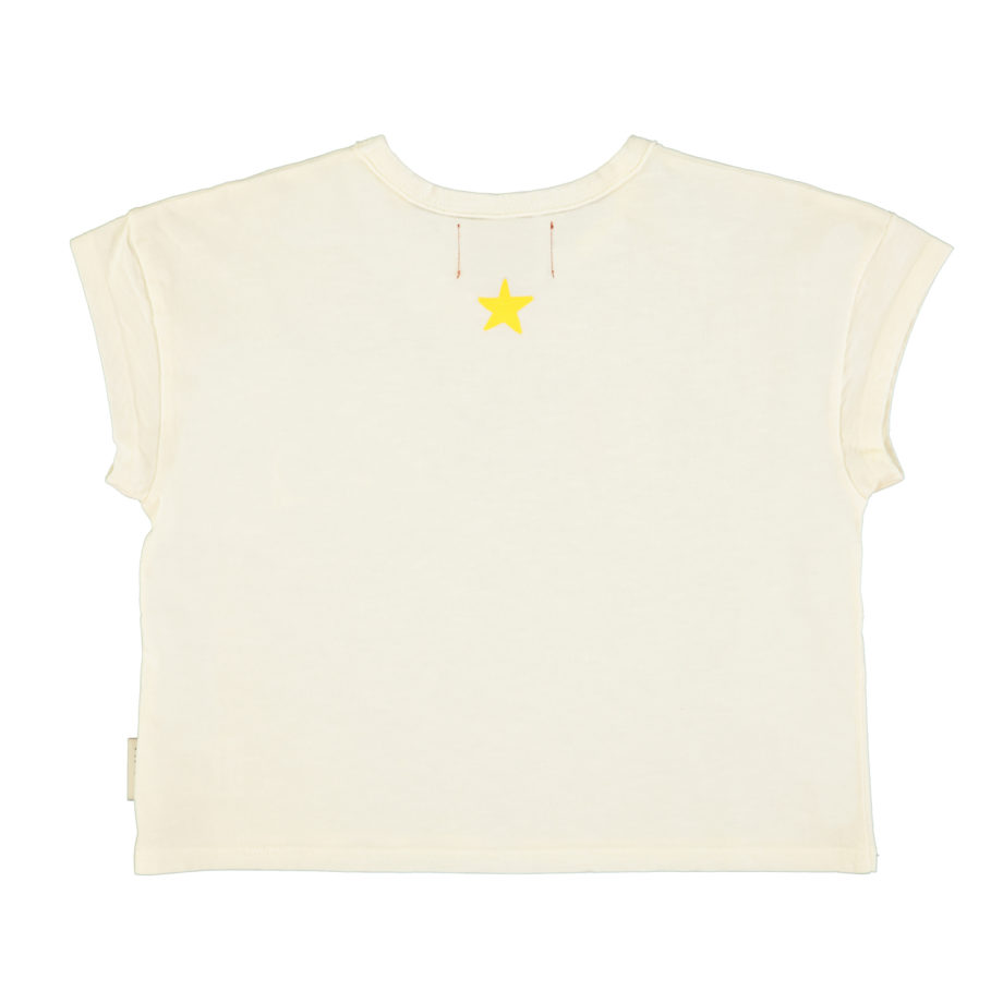 PIUPIUCHICK | t-shirt | ecru w/ multicolor "camp" print