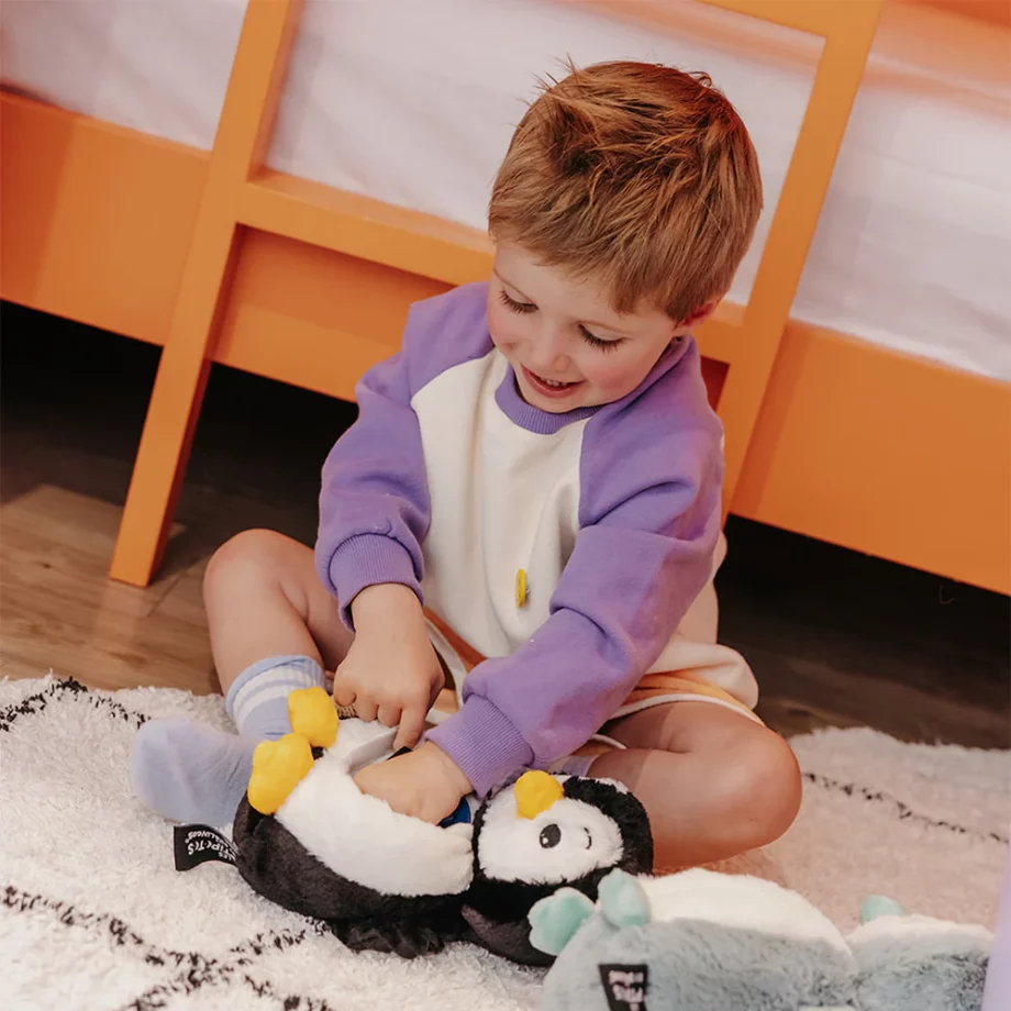 LES PTIPOTOS | pingouin Iglou maman et son bébé blanc et noir