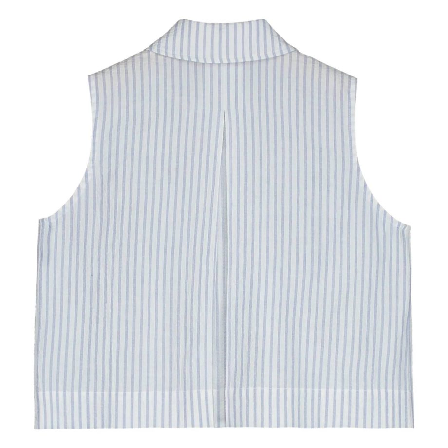 TANGERINE | Blouse rayée White/ light blue