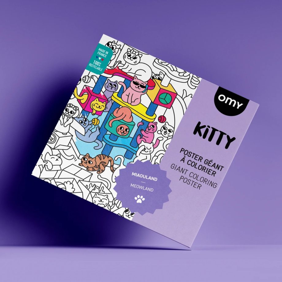 OMY | KITTY - POSTER GÉANT À COLORIER