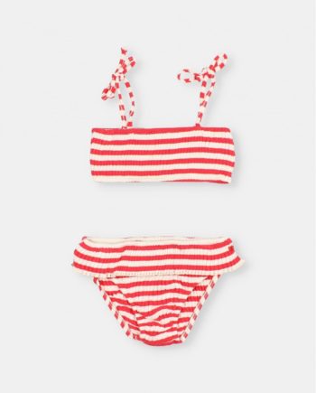 BÚHO | Bikini rayé Coral réduit