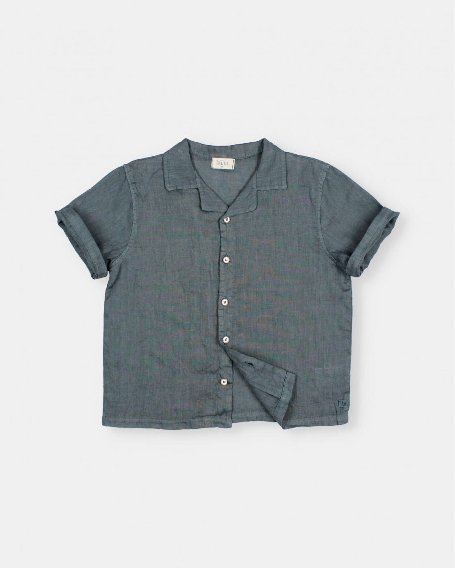 BÚHO | Chemise lin Blue teal
