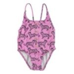 PIUPIUCHICK | Swimsuit w/ butttons | Lavender w/ Black Tiger