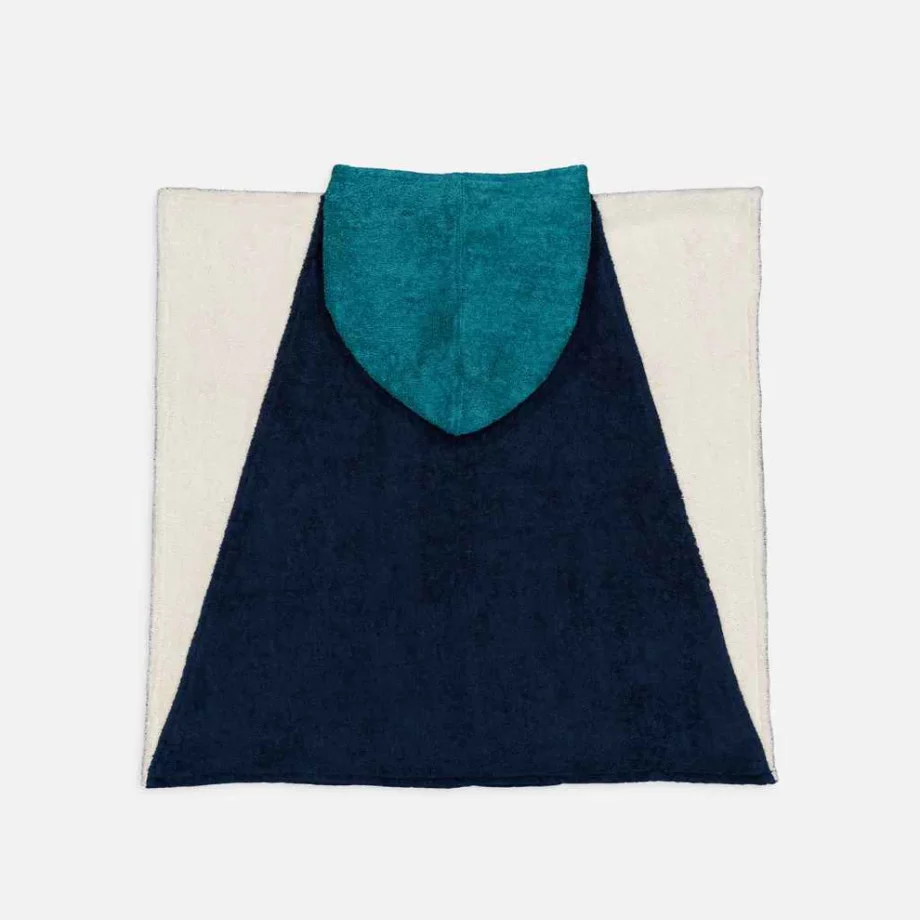 CHAMAYE | Poncho éponge bleu | Enfant