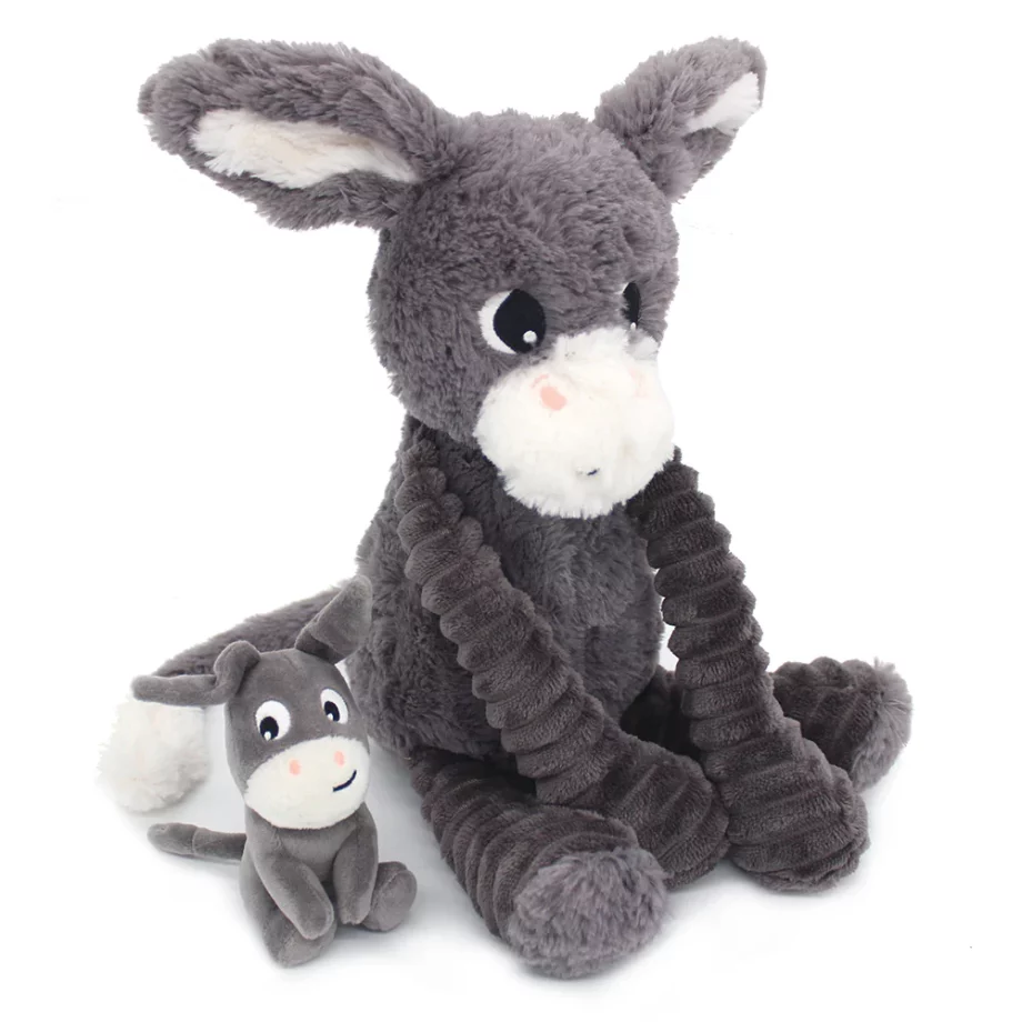 LES PTIPOTOS | âne Poitou maman et son bébé gris