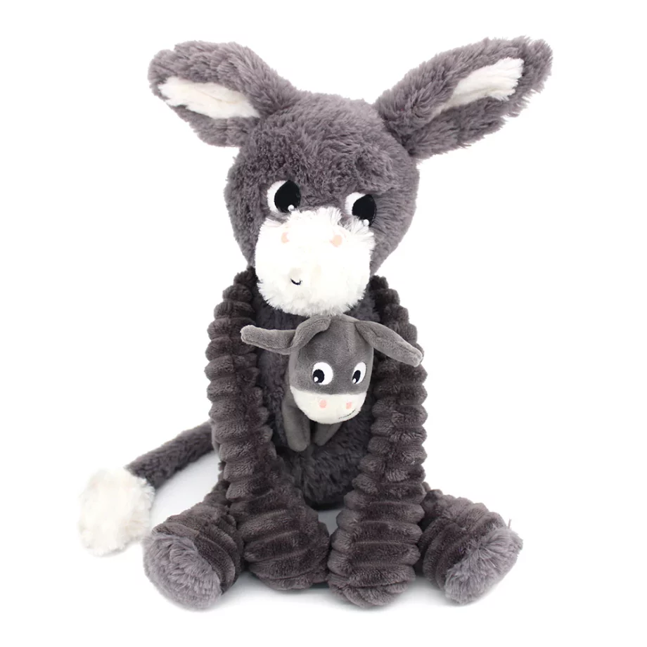 LES PTIPOTOS | âne Poitou maman et son bébé gris