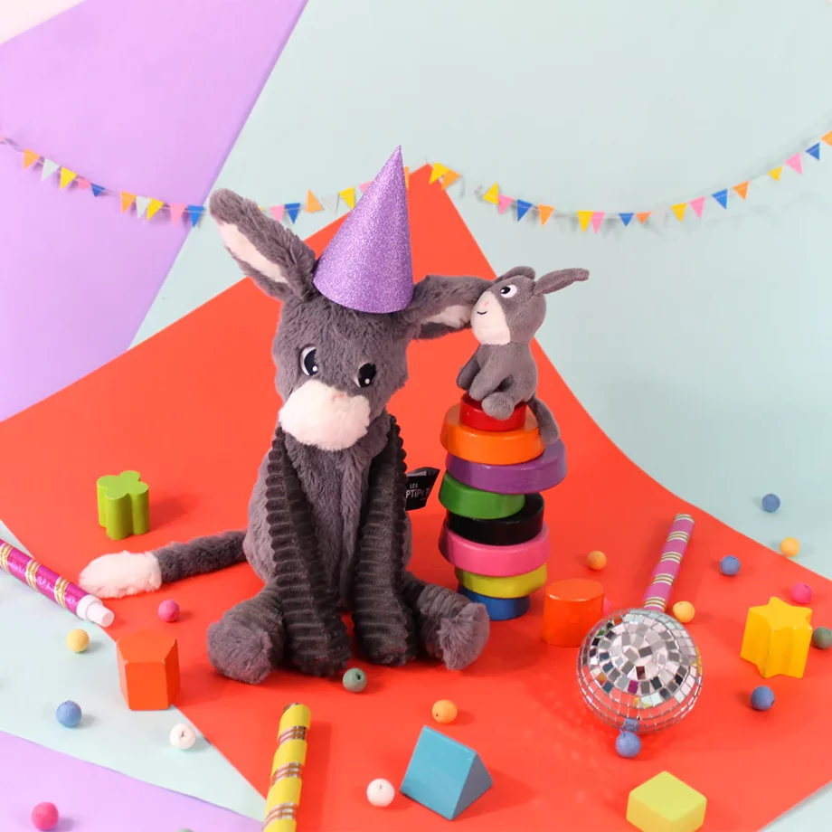 LES PTIPOTOS | âne Poitou maman et son bébé gris