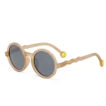 OLIVIOandCO | lunettes de soleil 3-5 ans rond - polarisé - Sand Beige
