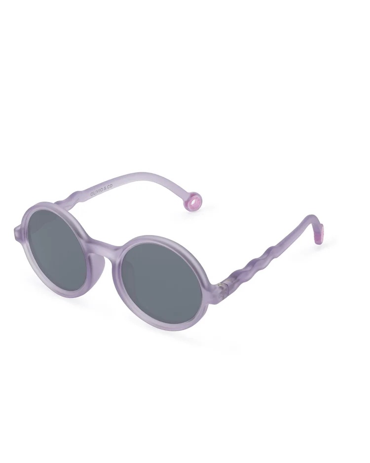 OLIVIOandCO | lunettes de soleil 3-5 ans rond - polarisé - Purple Coral