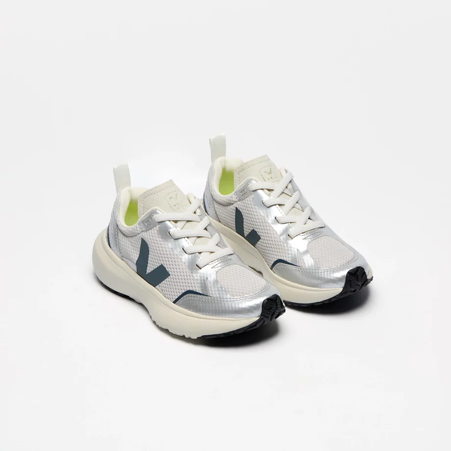 VEJA | CANARY ELASTIC LACES ALVEOMESH LIGHT GREY CALIFORNIA SILVER