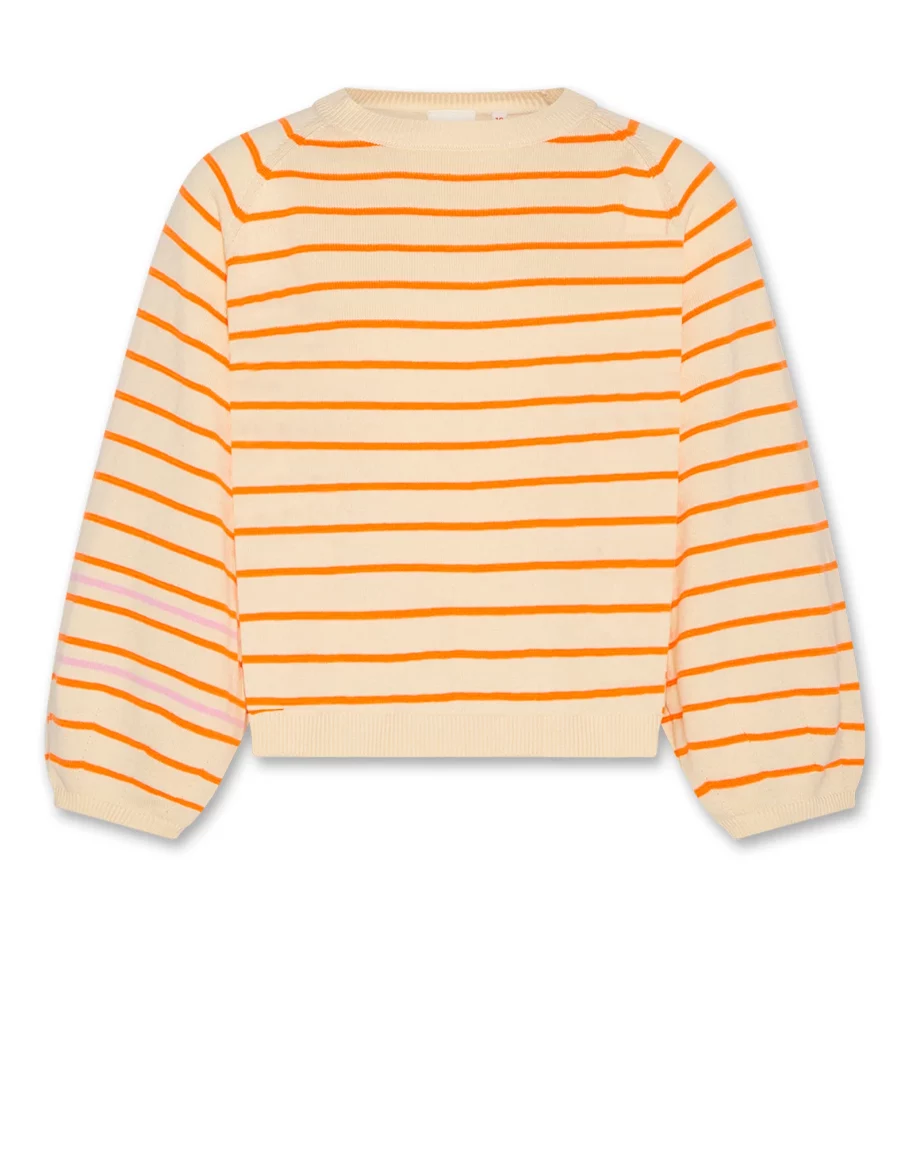 AO76 | albi c-neck stripe Orange FLUO