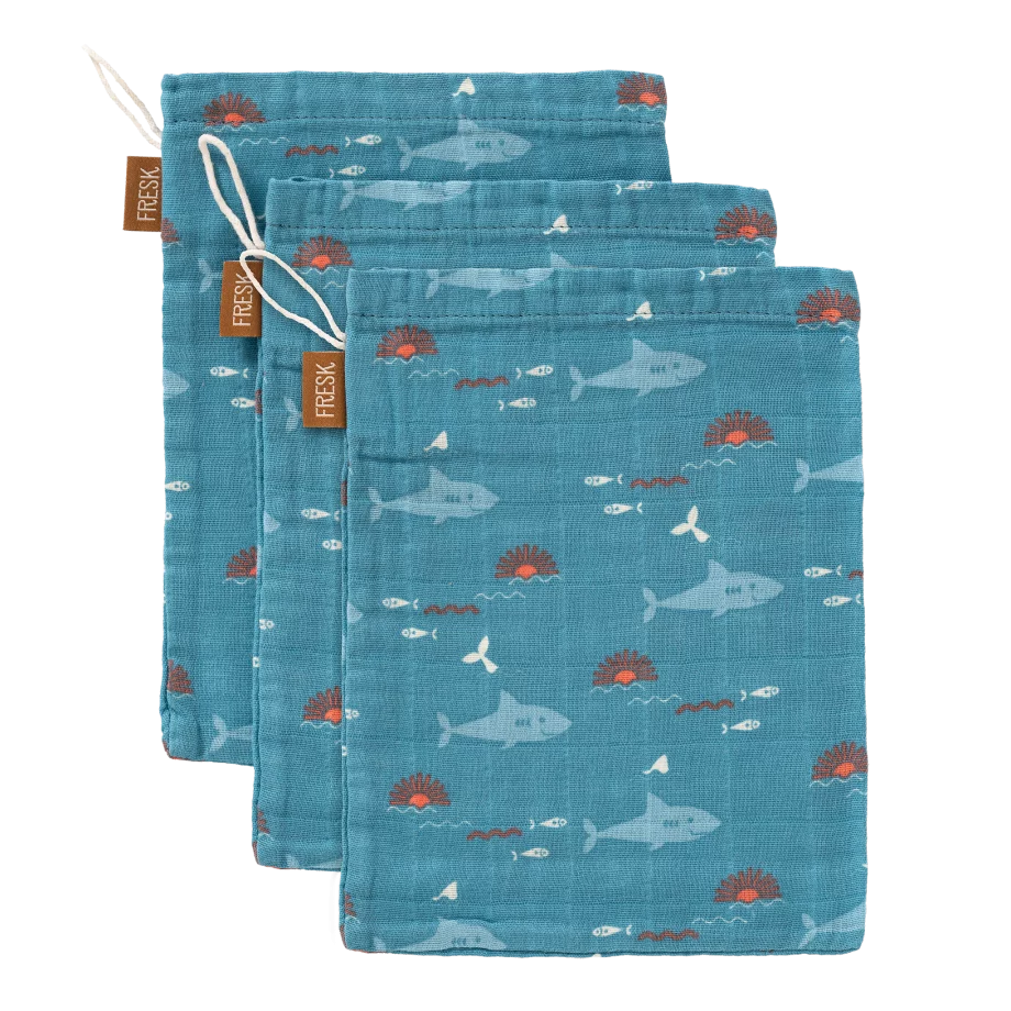 FRESK | Gants de toilette set 3 pcs. Shark