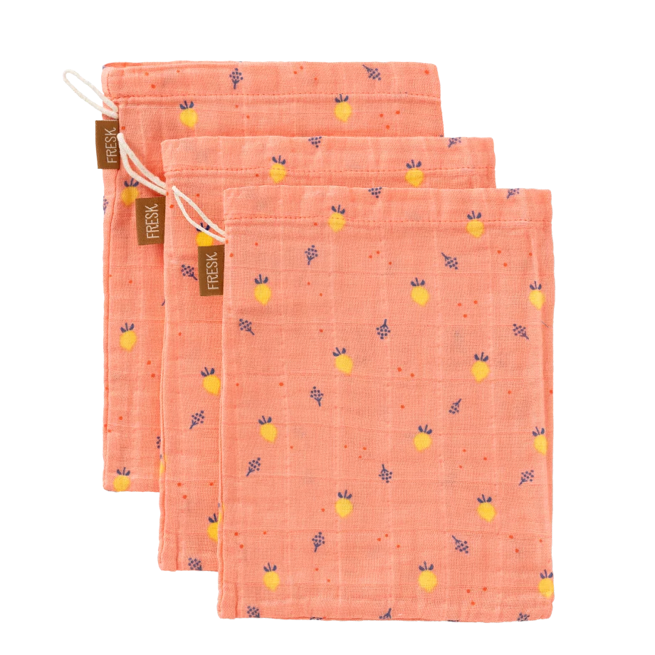 FRESK | Gants de toilette set 3 pcs. Summer Fruit