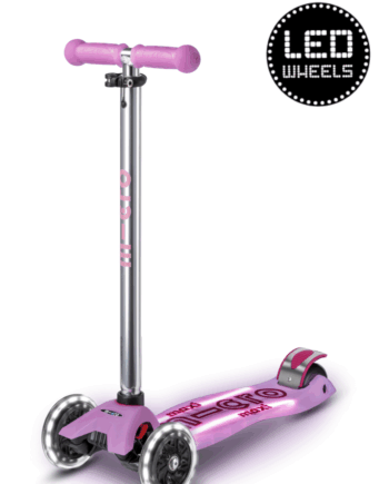 MICRO | Maxi Micro step Deluxe Glow LED Plus - 3-roues - mauve Lumineux