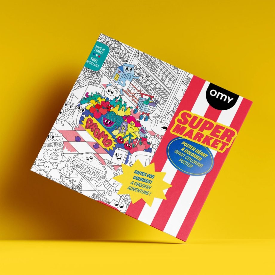 OMY | Super Market Poster géant à colorier