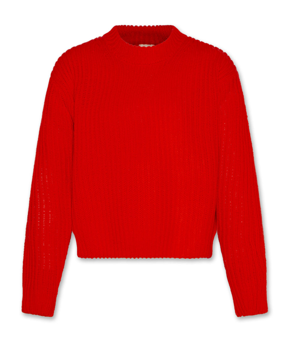 AO76 | CARLA c-neck plain fluo red