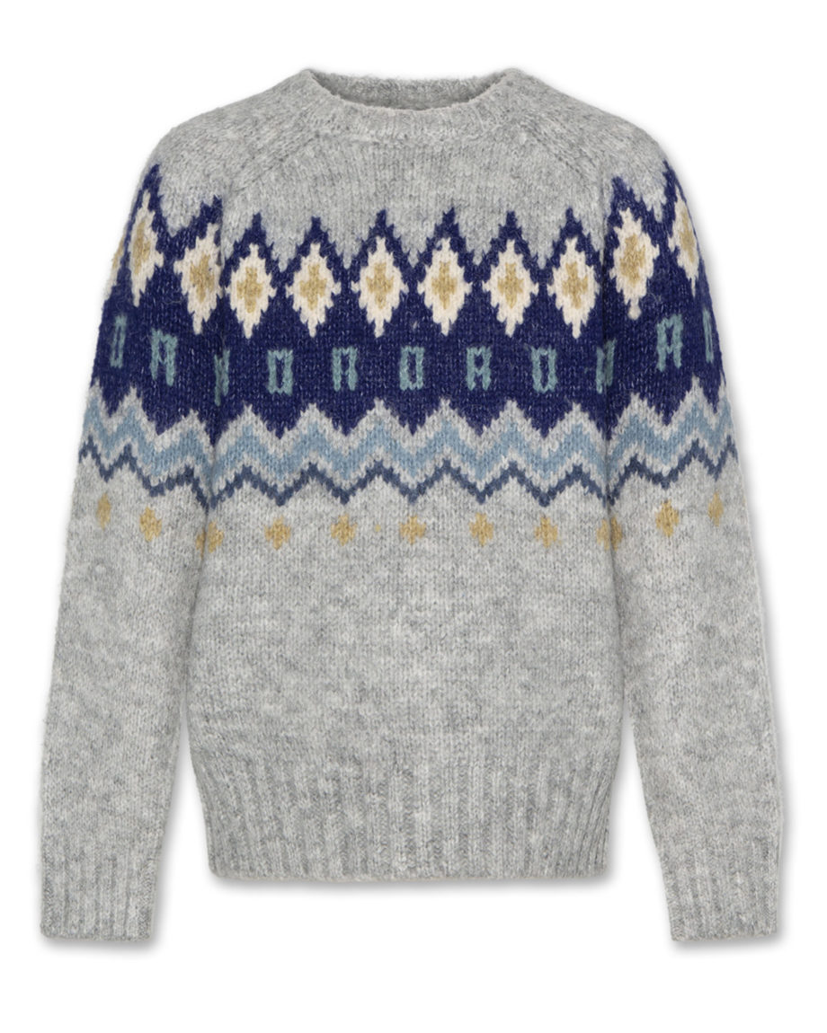 AO76 | ONYX c-neck jacquard Heather Grey