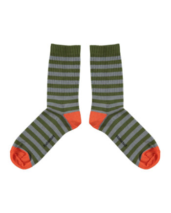 PIUPIUCHICK |  Short socks | Green & blue stripes