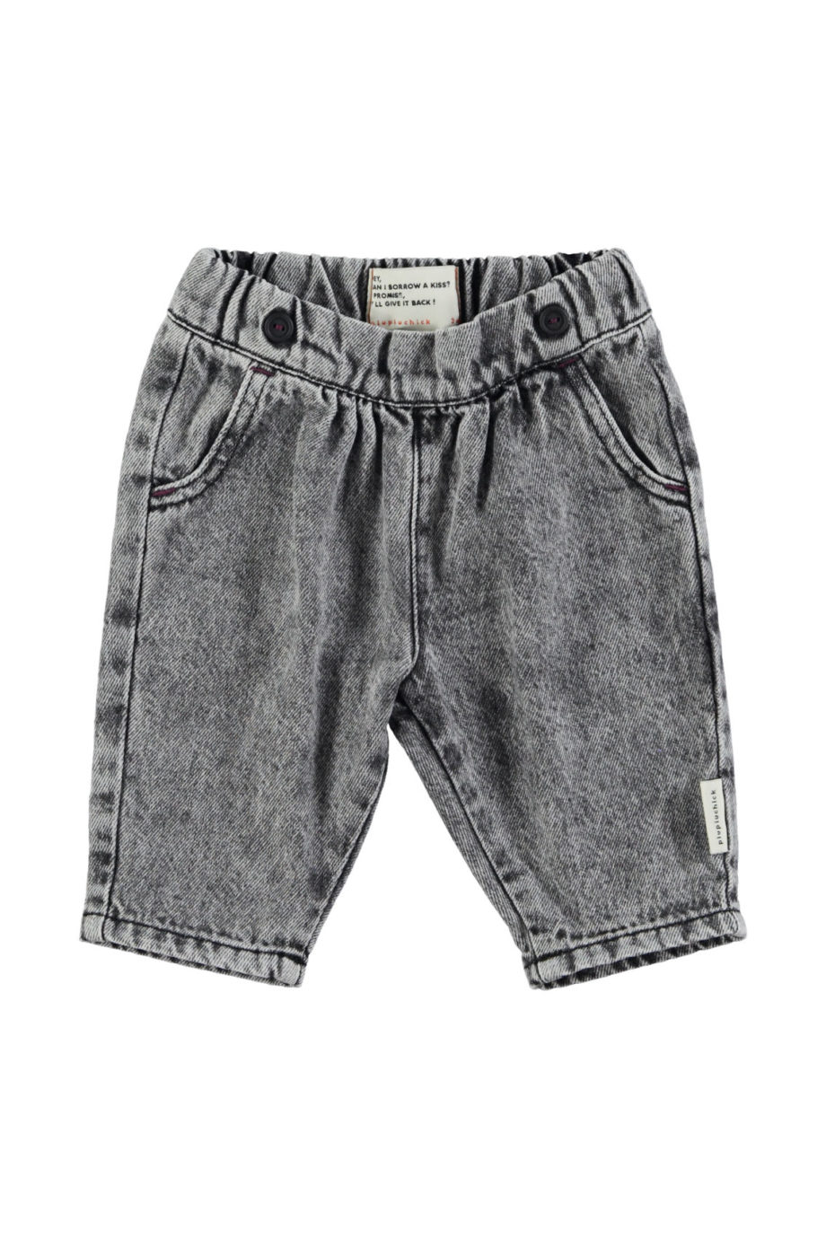 PIUPIUCHICK BABY | Baby trousers | Washed black denim