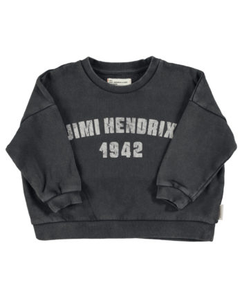 PIUPIUCHICK | Sweatshirt |Faded black w/ "Jimi Hendrix" print