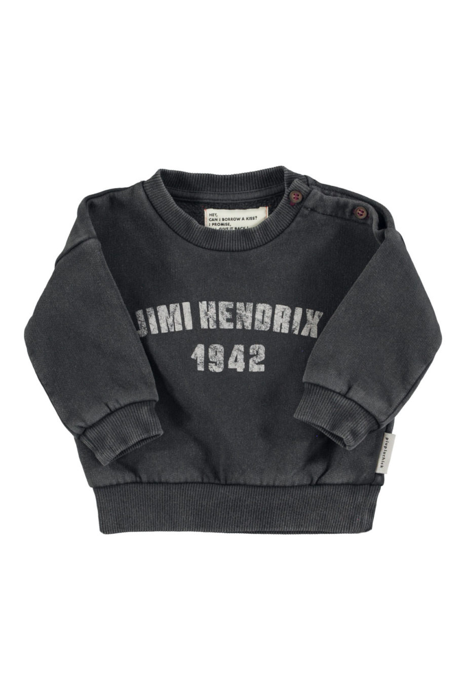 PIUPIUCHICK BABY |  Sweatshirt |Faded black w/ "Jimi Hendrix" print
