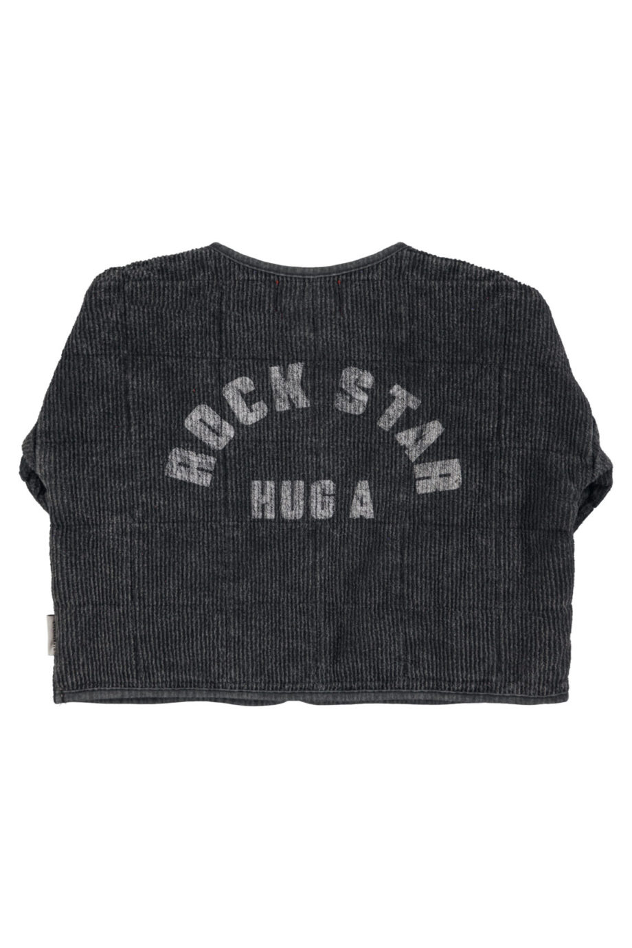 PIUPIUCHICK | Paded jacket | Washed black w/ "rock star" print