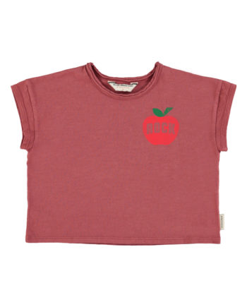 PIUPIUCHICK | T'shirt | Bordeaux w/ apple print