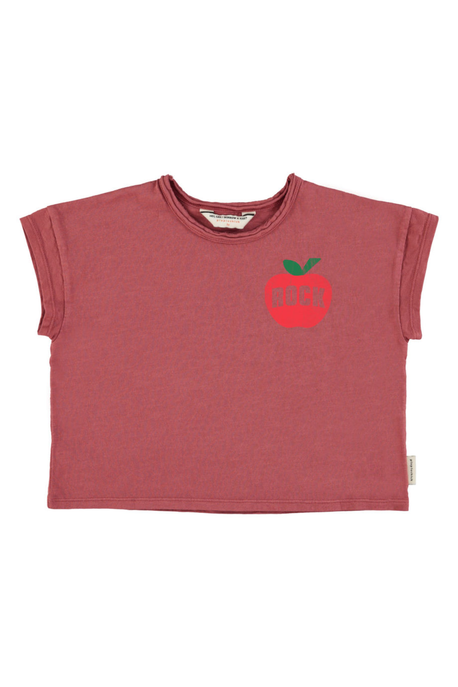 PIUPIUCHICK | T'shirt | Bordeaux w/ apple print