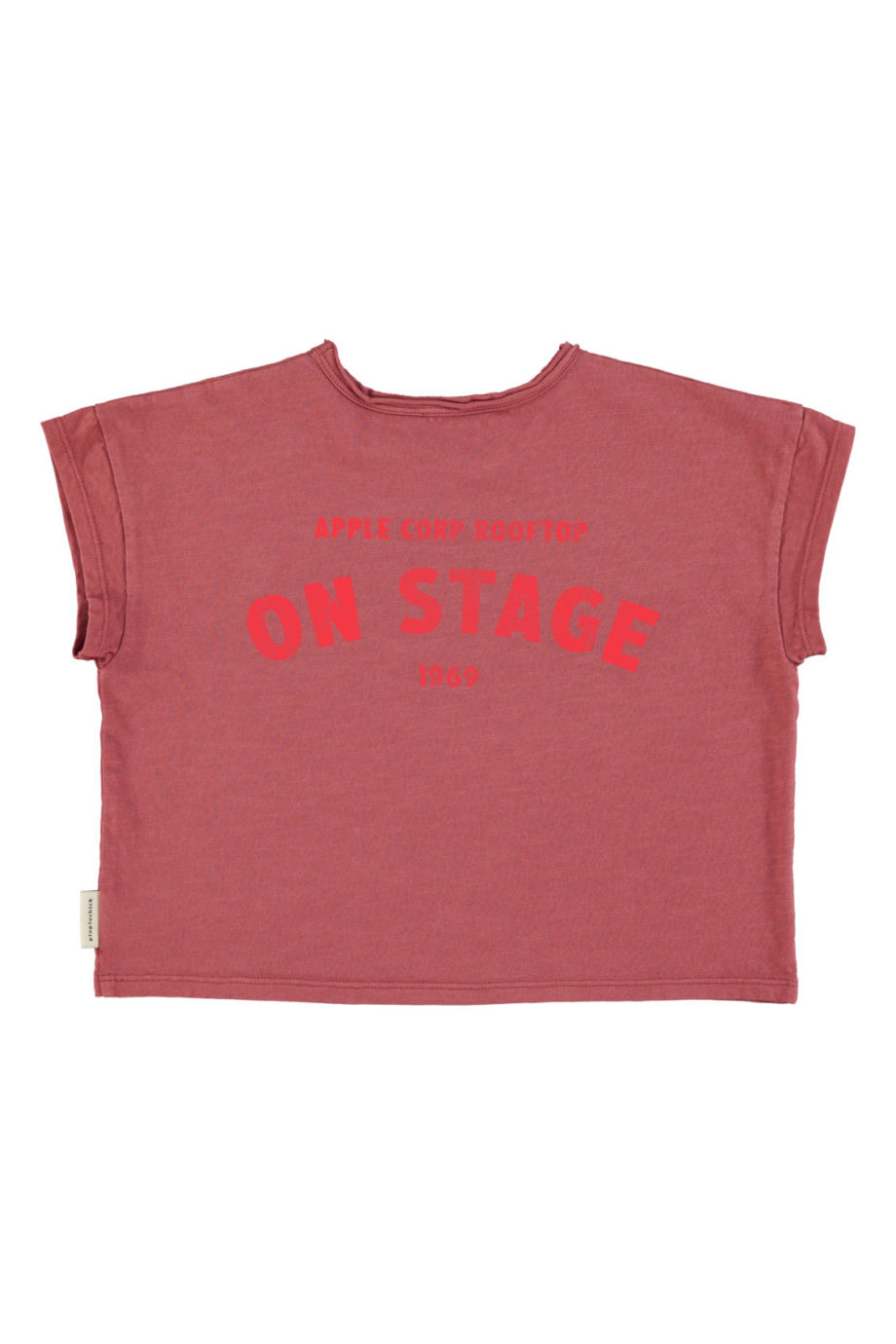 PIUPIUCHICK | T'shirt | Bordeaux w/ apple print