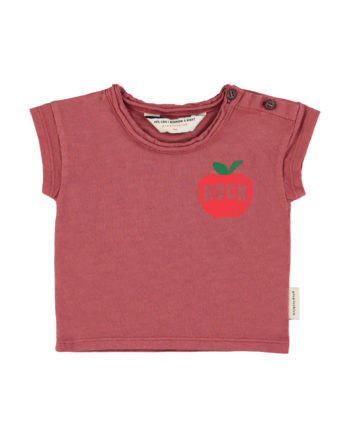PIUPIUCHICK BABY | Tshirt | Bordeaux w/ apple print
