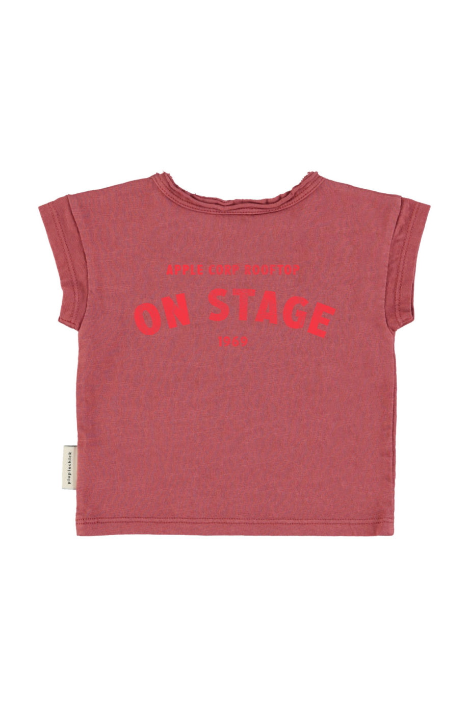 PIUPIUCHICK BABY | Tshirt | Bordeaux w/ apple print