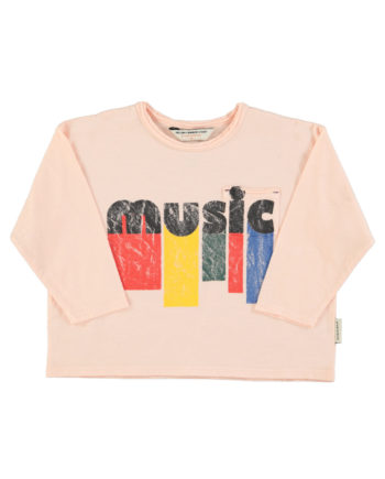 PIUPIUCHICK | Longsleeve t'shirt | Light pink w/ "music" print