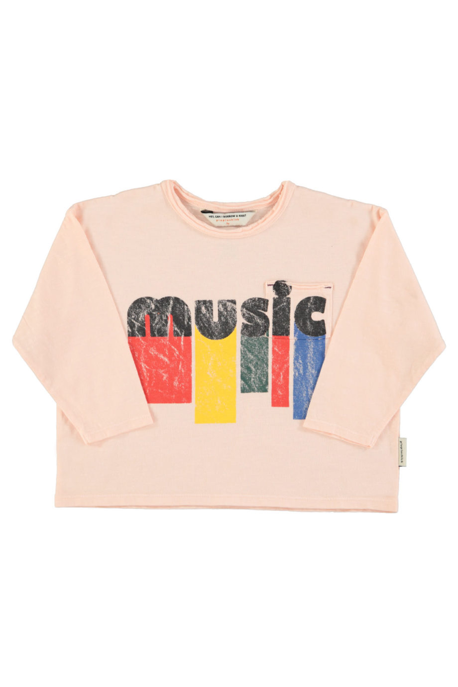 PIUPIUCHICK | Longsleeve t'shirt | Light pink w/ "music" print