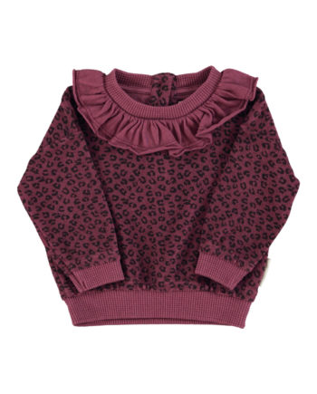 PIUPIUCHICK BABY | Terry cotton sweatshirt | Aubergine w/ animal print