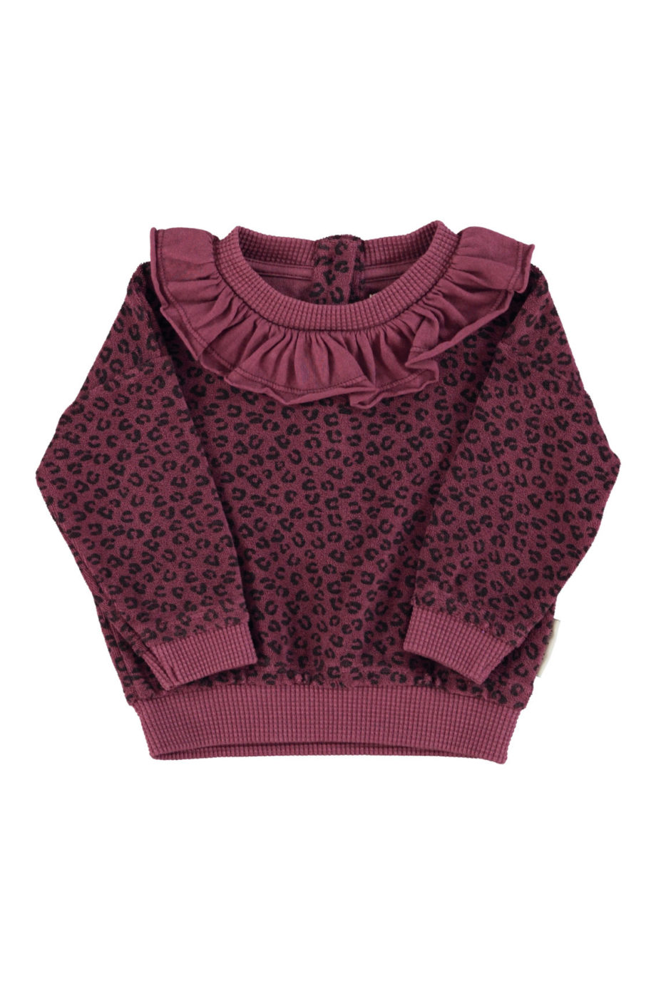 PIUPIUCHICK BABY | Terry cotton sweatshirt | Aubergine w/ animal print