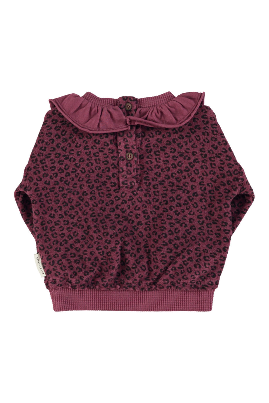PIUPIUCHICK BABY | Terry cotton sweatshirt | Aubergine w/ animal print