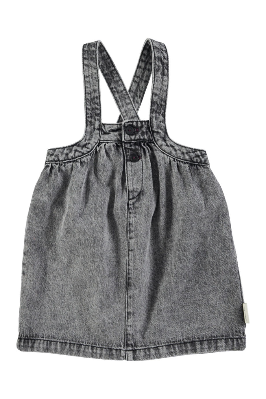 PIUPIUCHICK | Short dress w/ straps | Faded black denim