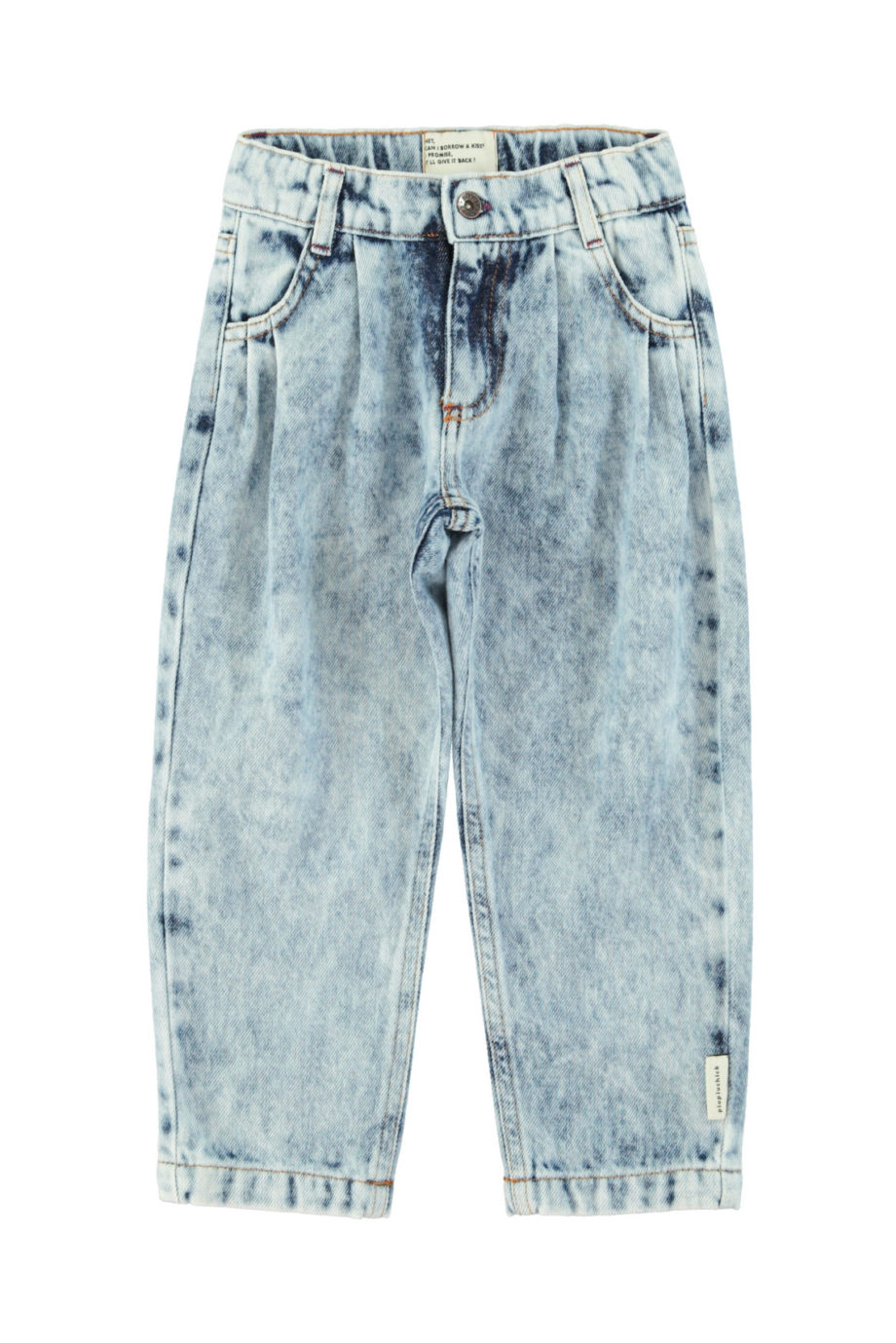 PIUPIUCHICK | Mom fit trousers | Washed blue denim