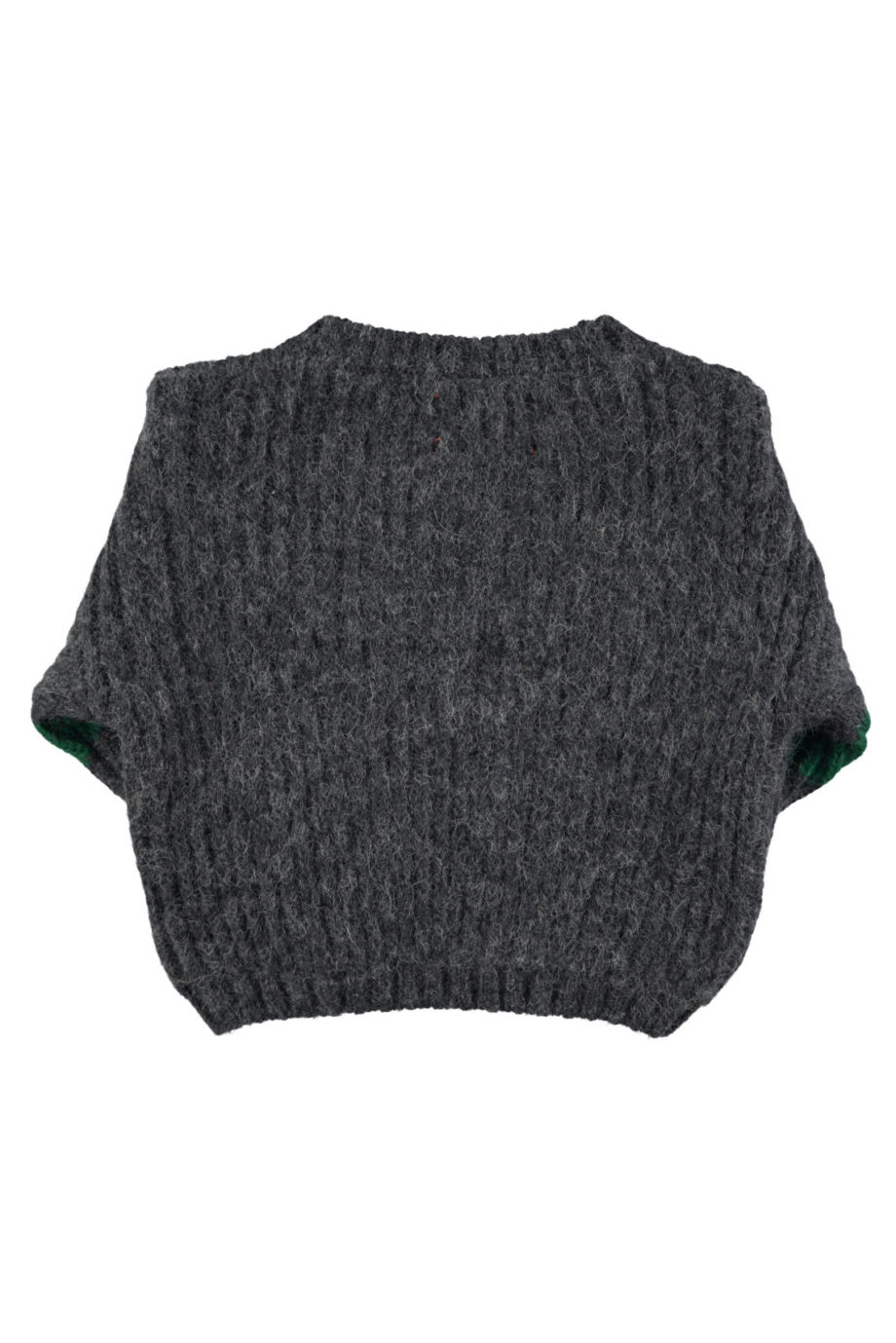 PIUPIUCHICK | Knitted sweater | Grey & green stripes