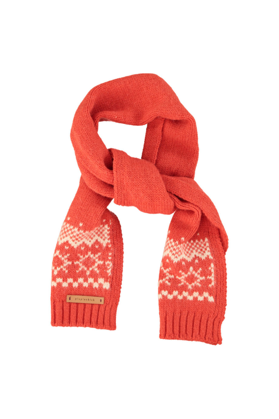 PIUPIUCHICK | Jacquard knitted scarf | Red