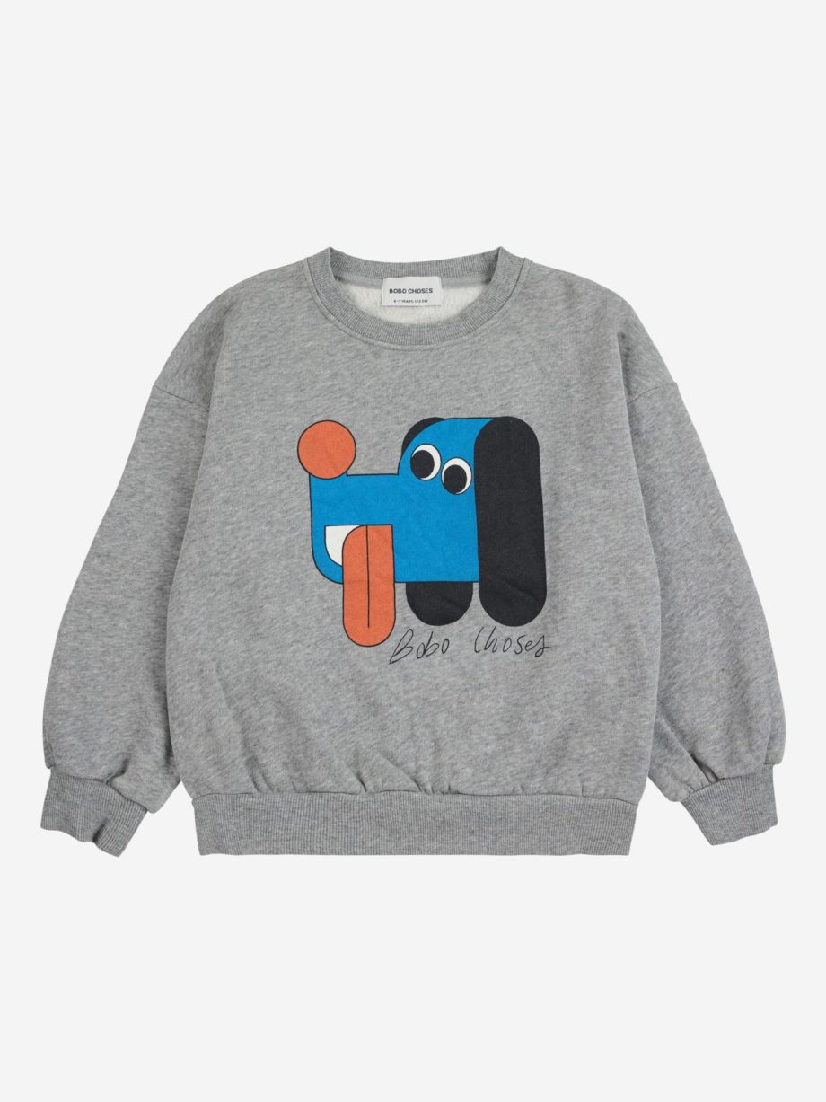 BOBO CHOSES |  Doggy Mate sweatshirt HEATHER GREY