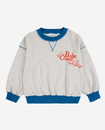 BOBO CHOSES | Dominos sweatshirt LIGHT GREY LEATHER