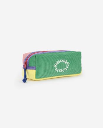 BOBO CHOSES | Tic Tac Toe color block corduroy pencil case