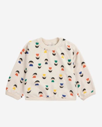 BOBO CHOSES BABY | Game Pawns all over sweatshirt WHITE