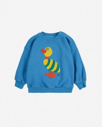 BOBO CHOSES BABY | Striped Duck sweatshirt BLUE